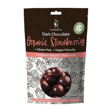 Dr Superfoods Organic Strawberries Dark Chocolate 125g